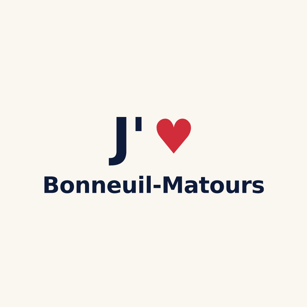 Tasse personnalisée Bonneuil-Matours — design J'aime Bonneuil-Matours