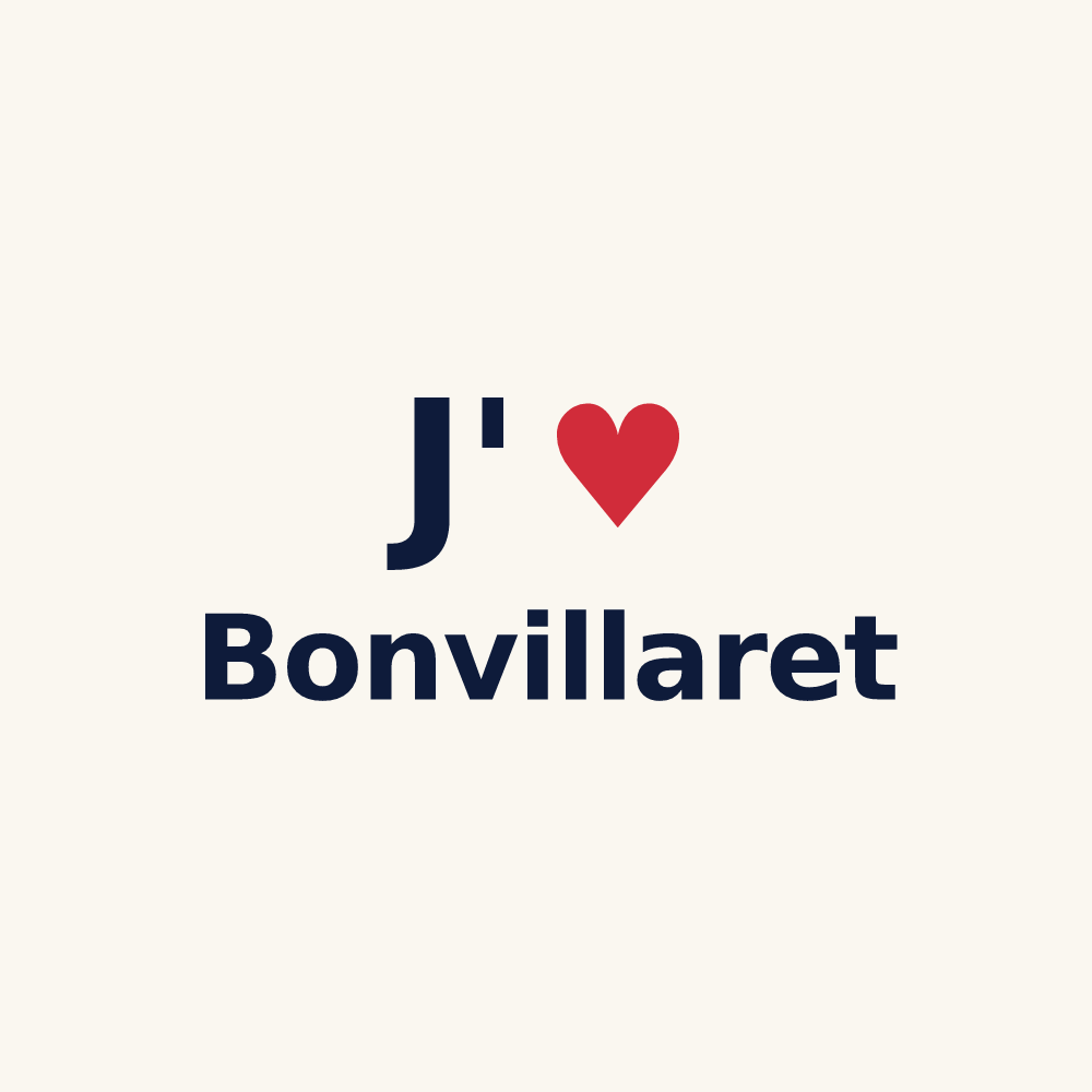 Tasse personnalisée Bonvillaret — design J'aime Bonvillaret