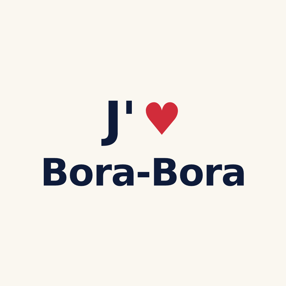 Tasse personnalisée Bora-Bora — design J'aime Bora-Bora