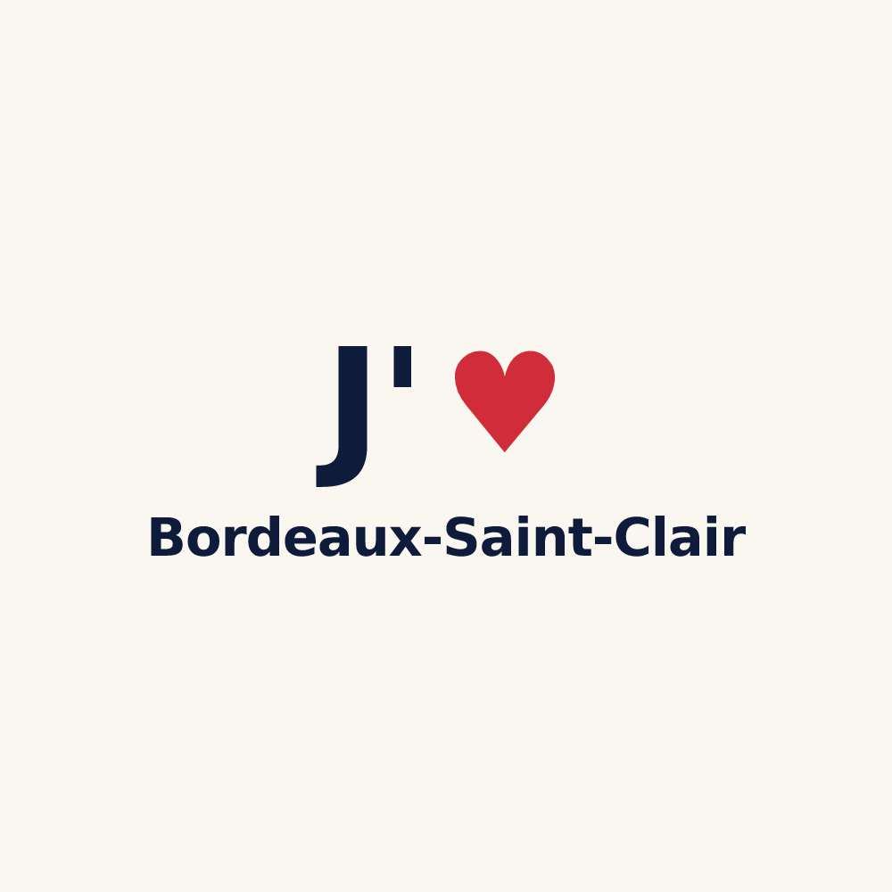 Tasse personnalisée Bordeaux-Saint-Clair — design J'aime Bordeaux-Saint-Clair
