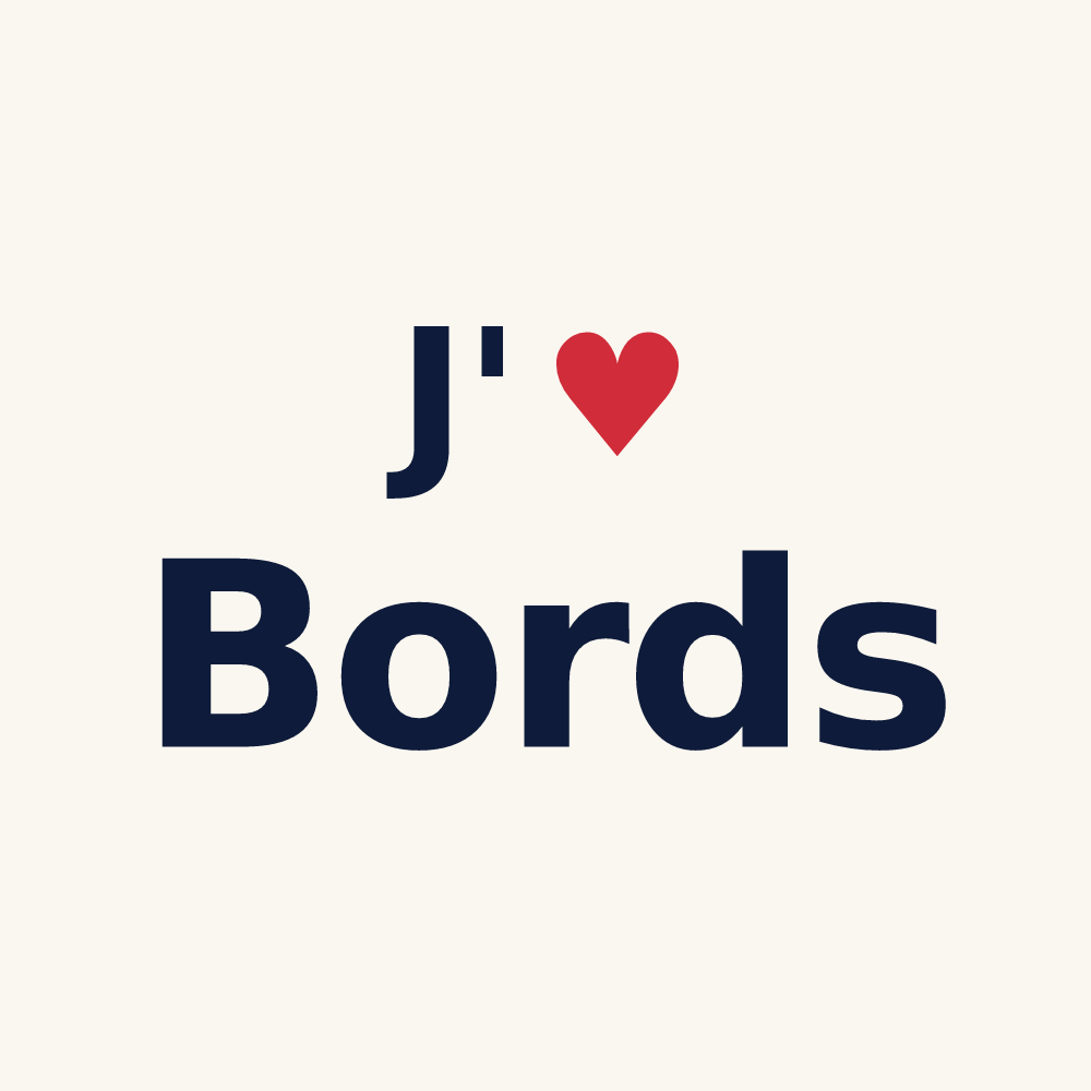 Tasse personnalisée Bords — design J'aime Bords