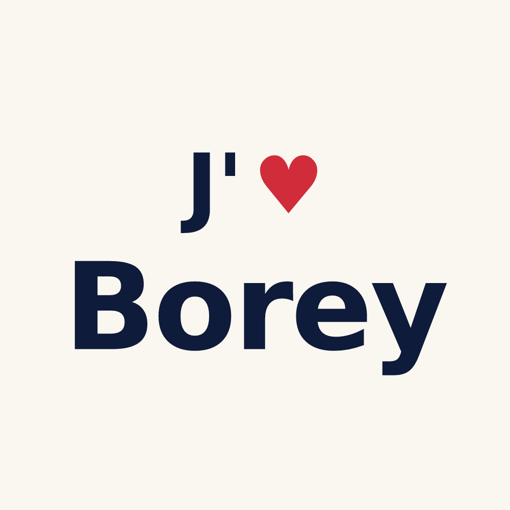 Tasse personnalisée Borey — design J'aime Borey