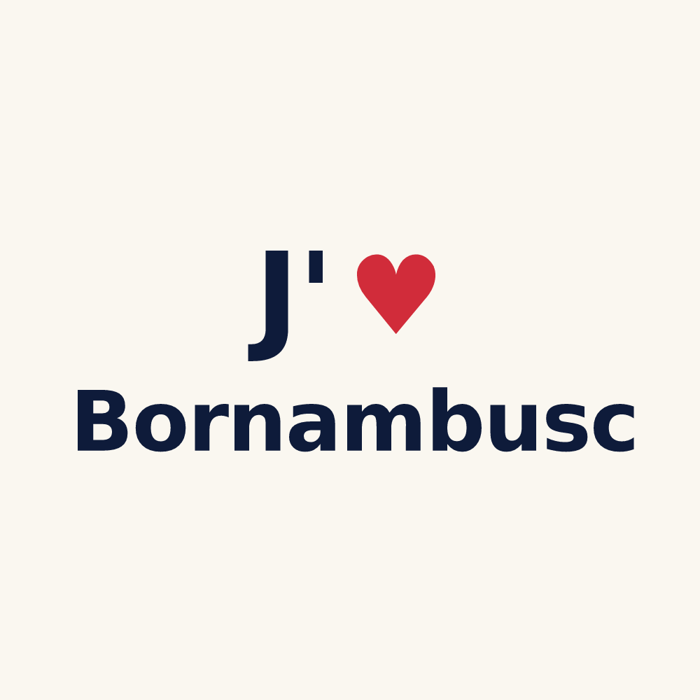 Tasse personnalisée Bornambusc — design J'aime Bornambusc