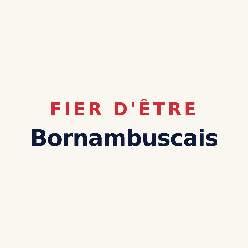Tasse « Fier d'être Bornambuscais » — design pour Bornambusc