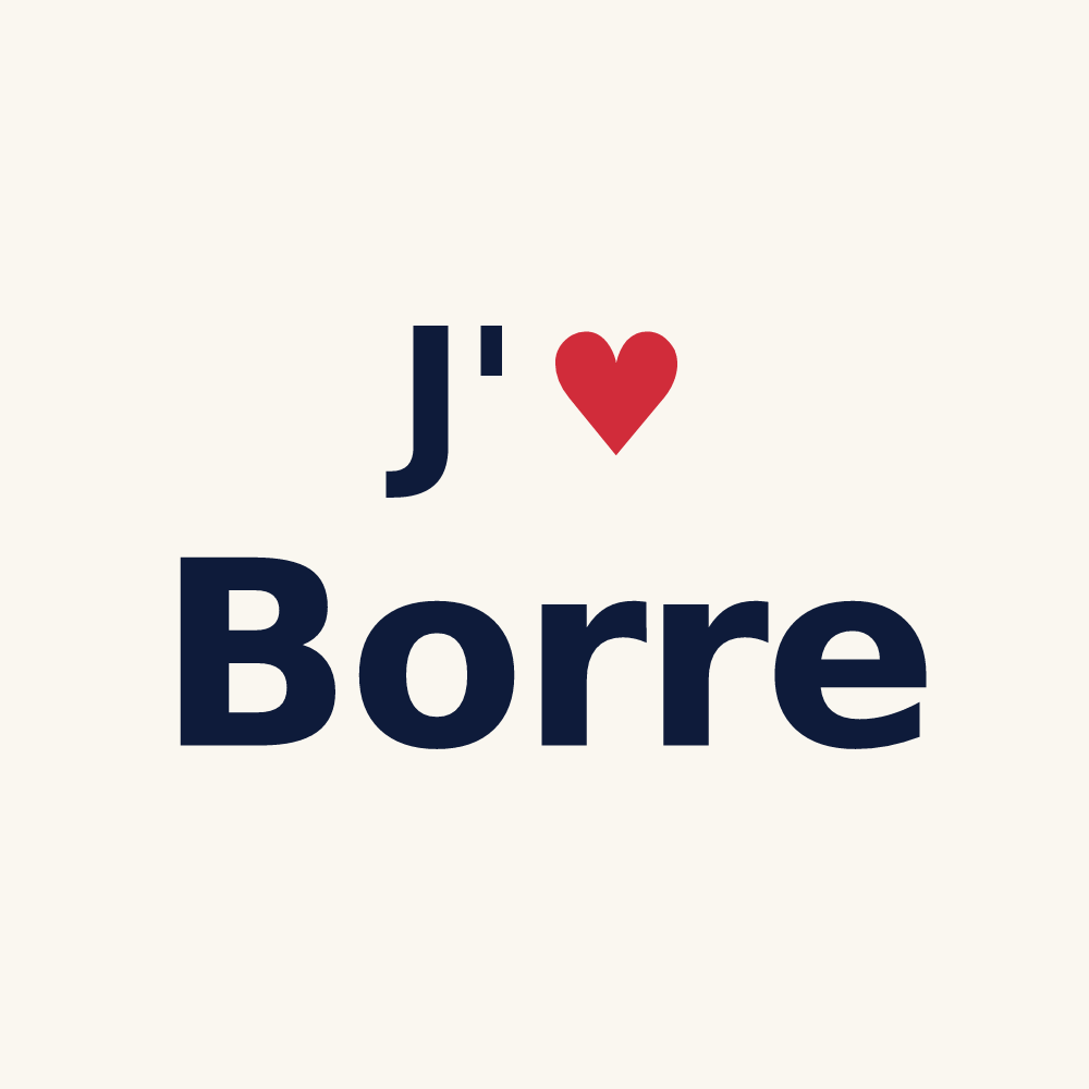 Tasse personnalisée Borre — design J'aime Borre