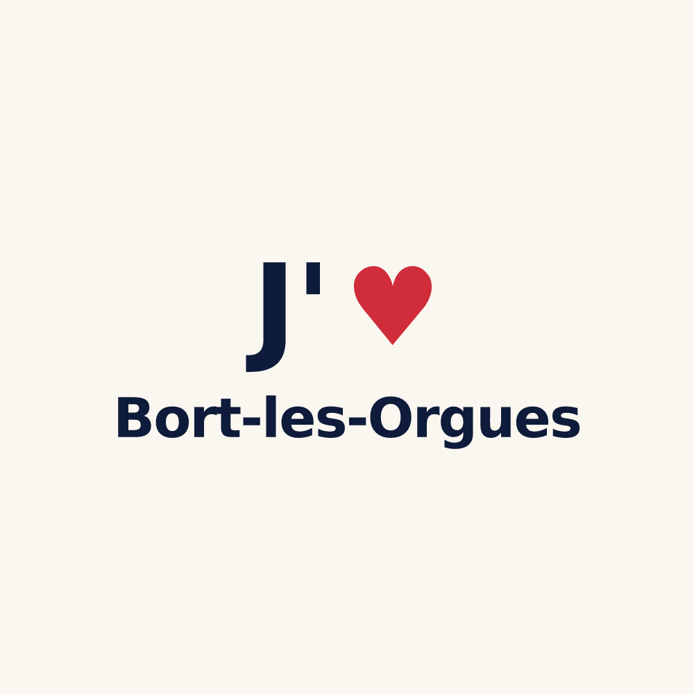 Tasse personnalisée Bort-les-Orgues — design J'aime Bort-les-Orgues