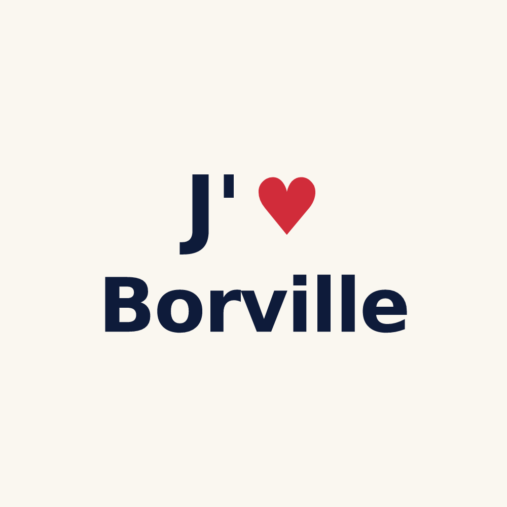 Tasse personnalisée Borville — design J'aime Borville