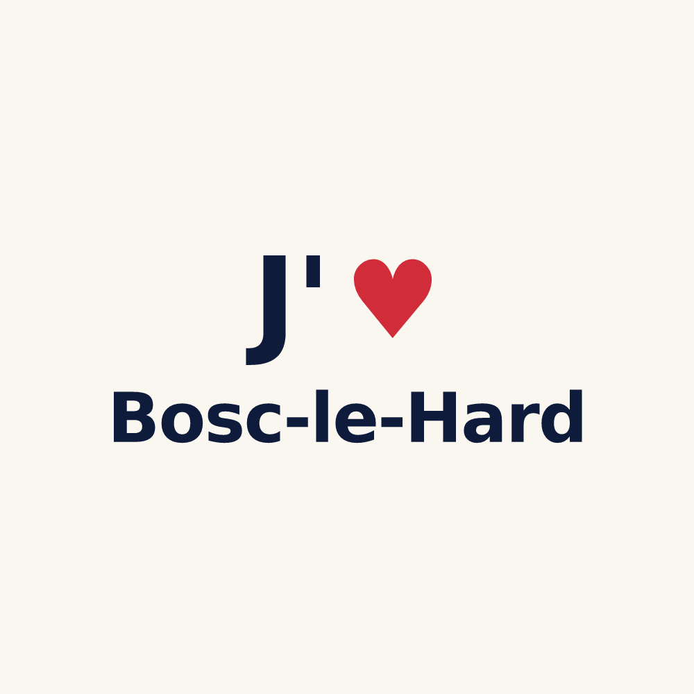 Tasse personnalisée Bosc-le-Hard — design J'aime Bosc-le-Hard
