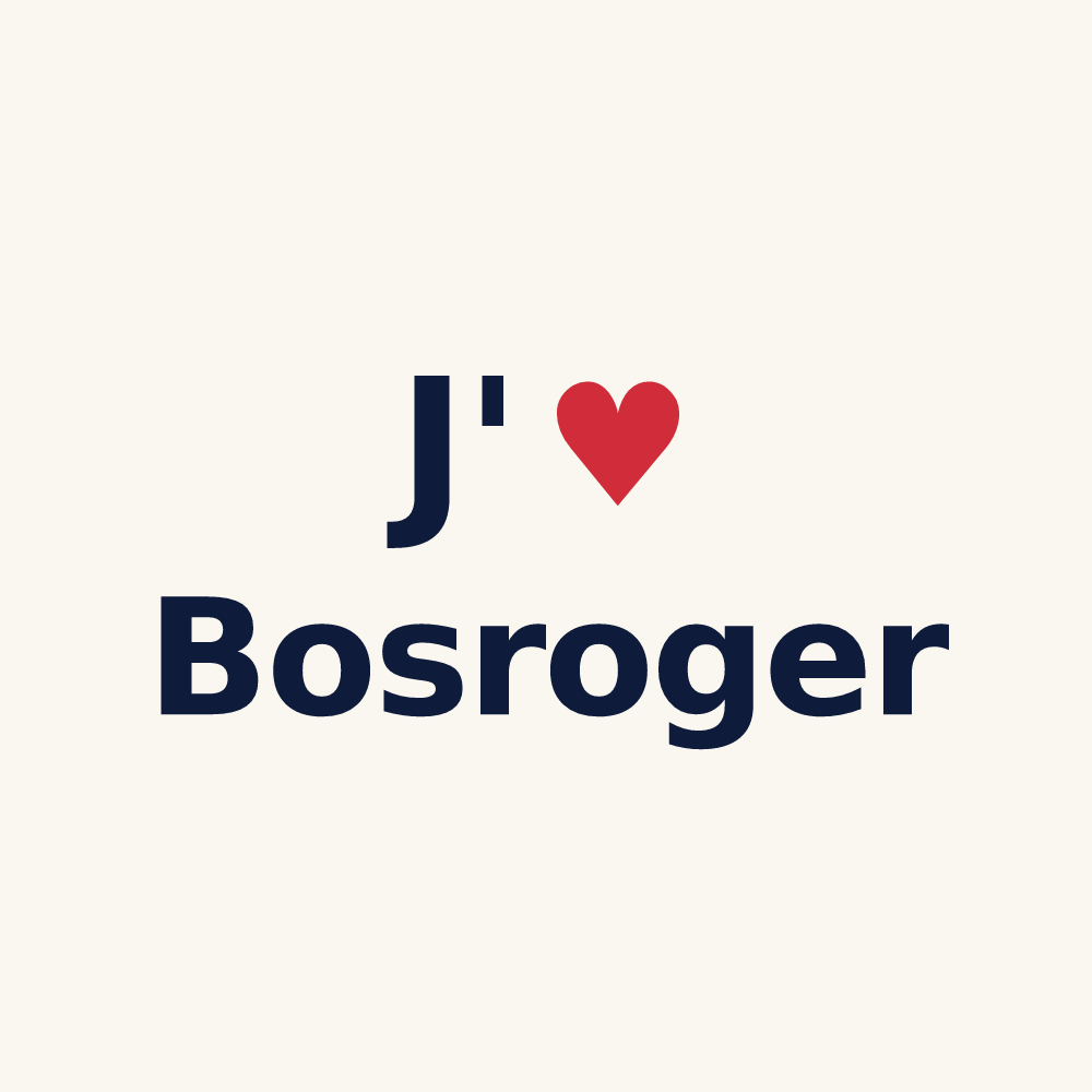 Tasse personnalisée Bosroger — design J'aime Bosroger