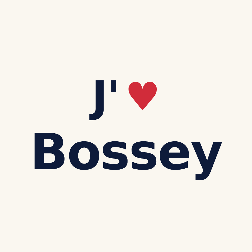 Tasse personnalisée Bossey — design J'aime Bossey