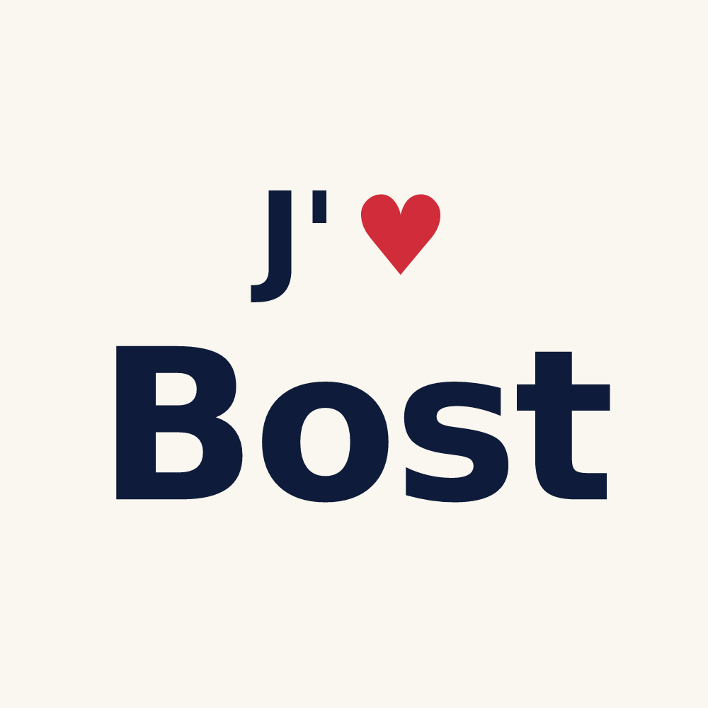 Tasse personnalisée Bost — design J'aime Bost
