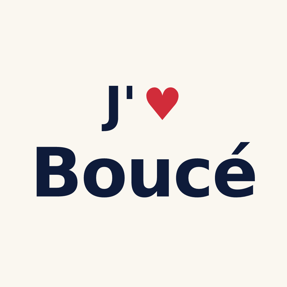 Tasse personnalisée Boucé — design J'aime Boucé