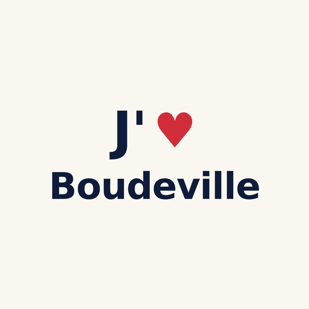 Tasse personnalisée Boudeville — design J'aime Boudeville