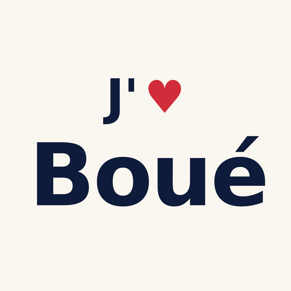 Tasse personnalisée Boué — design J'aime Boué