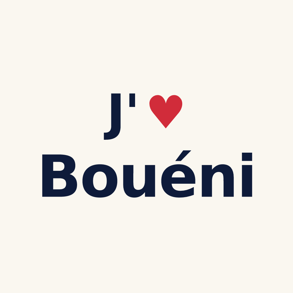 Tasse personnalisée Bouéni — design J'aime Bouéni