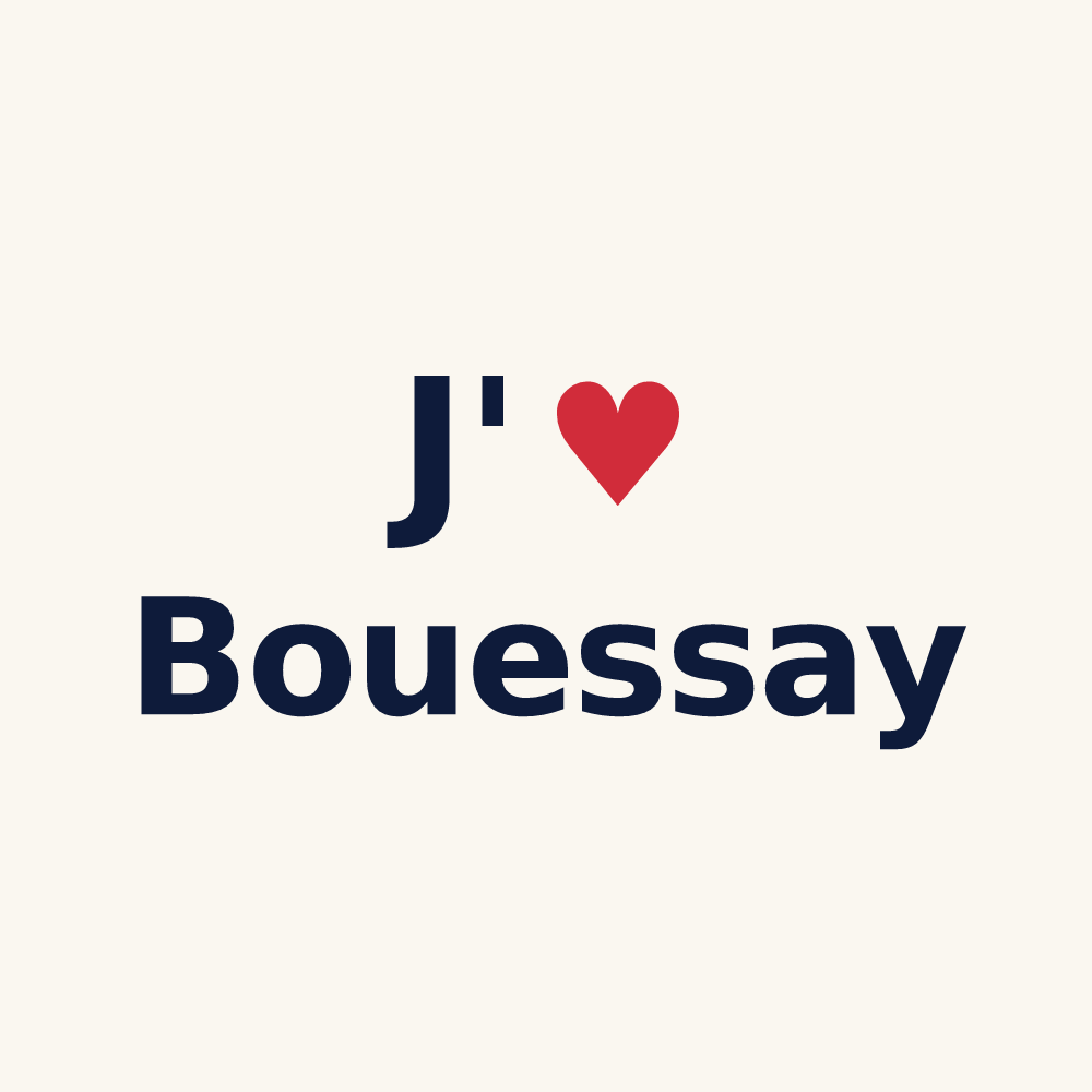 Tasse personnalisée Bouessay — design « J'aime Bouessay » imprimé sur la tasse