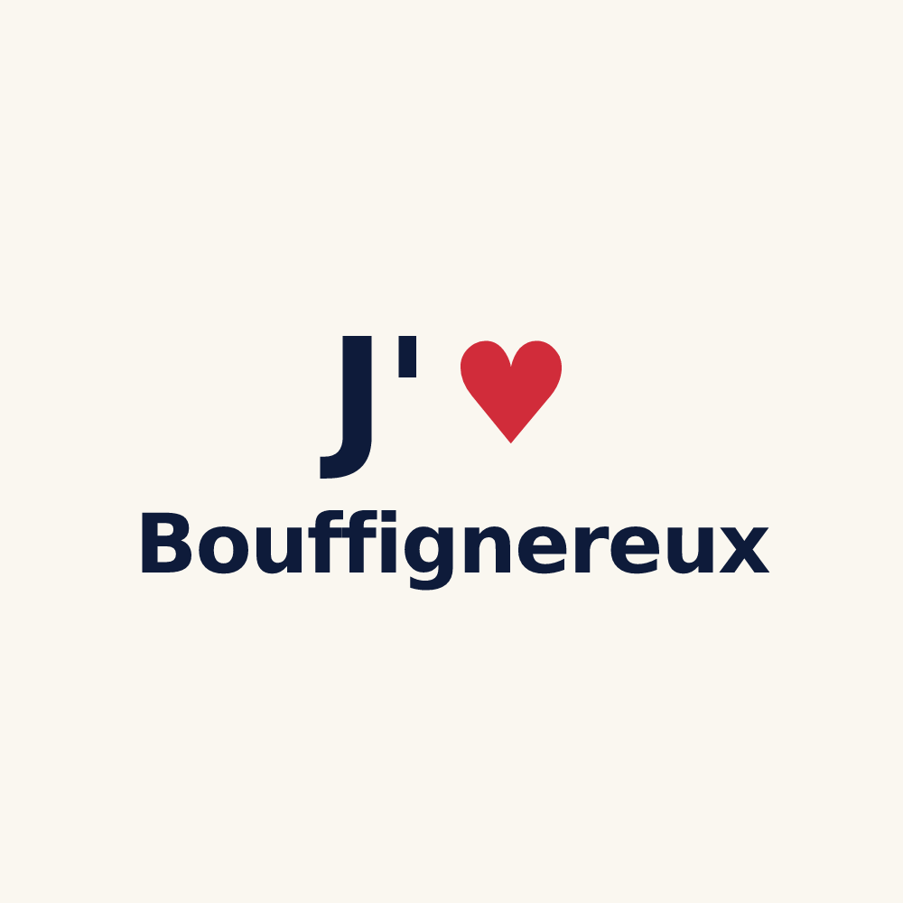 Tasse personnalisée Bouffignereux — design « J'aime Bouffignereux » imprimé sur la tasse