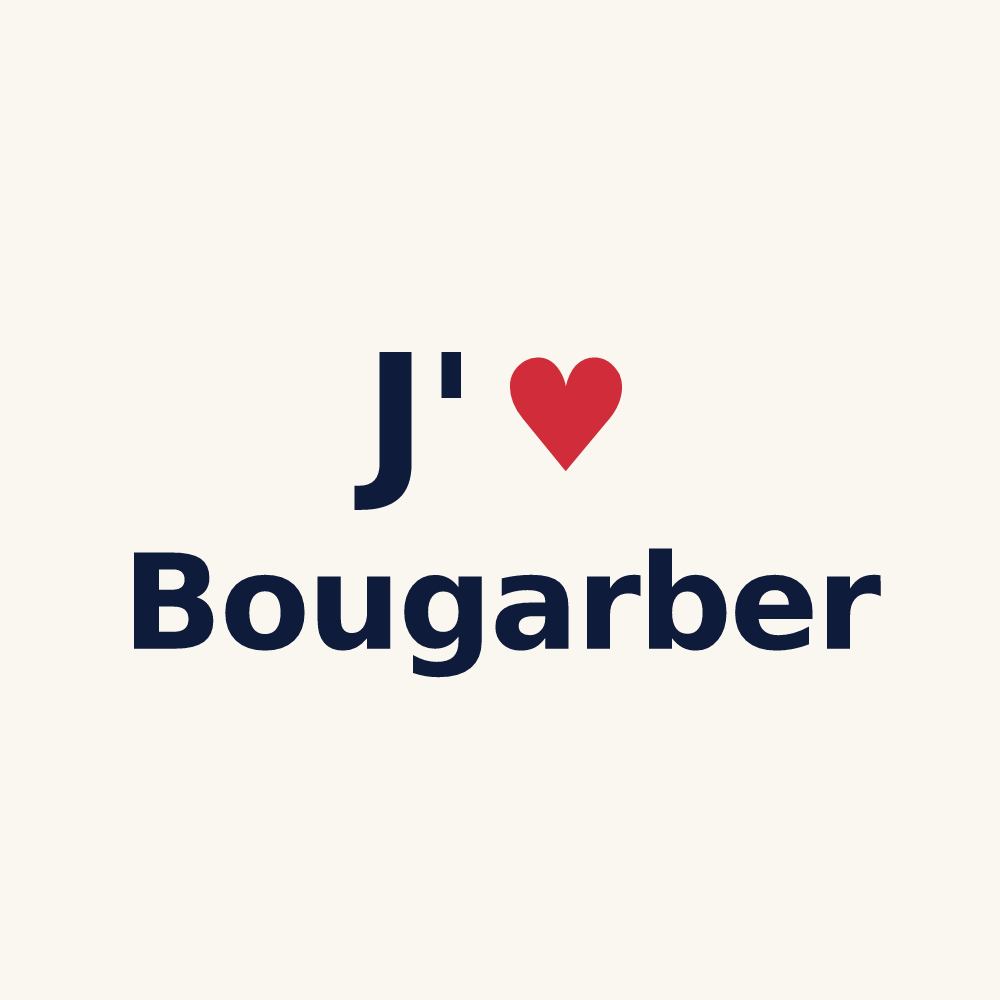 Tasse personnalisée Bougarber — design J'aime Bougarber