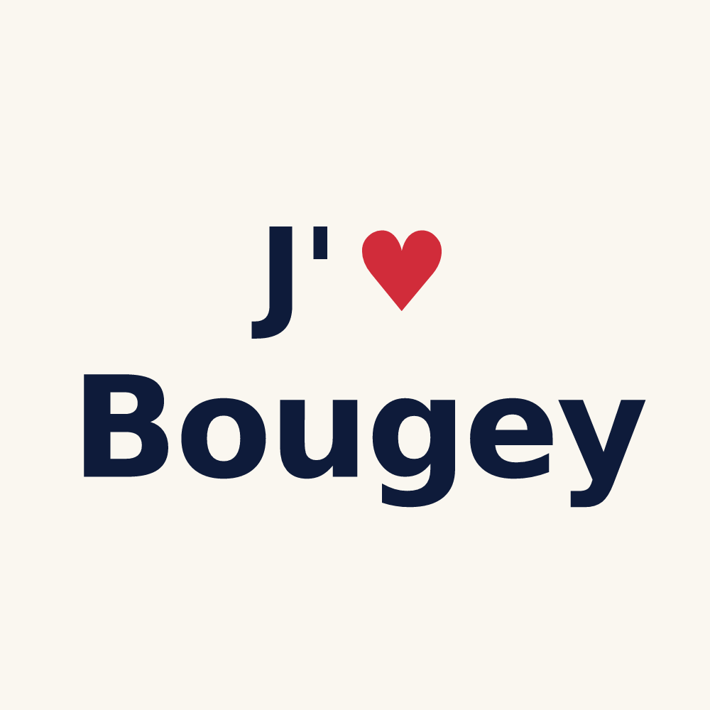 Tasse personnalisée Bougey — design J'aime Bougey