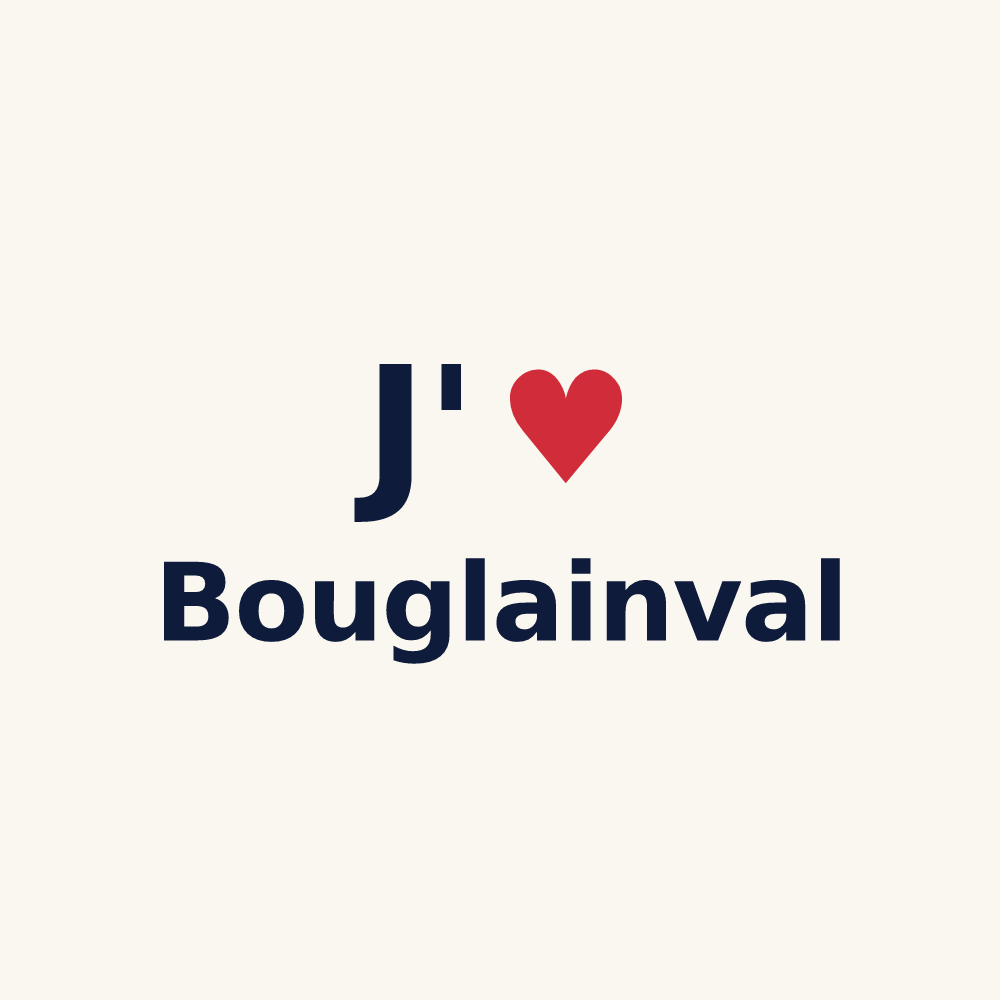 Tasse personnalisée Bouglainval — design J'aime Bouglainval