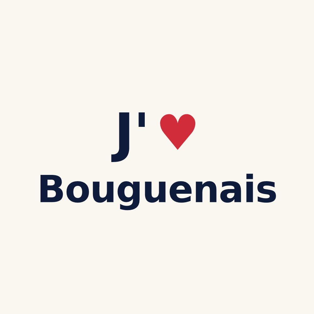 Tasse personnalisée Bouguenais — design J'aime Bouguenais