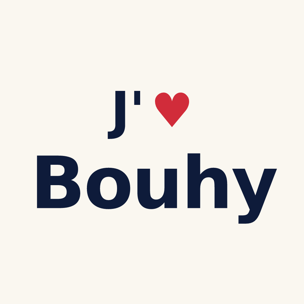 Tasse personnalisée Bouhy — design J'aime Bouhy