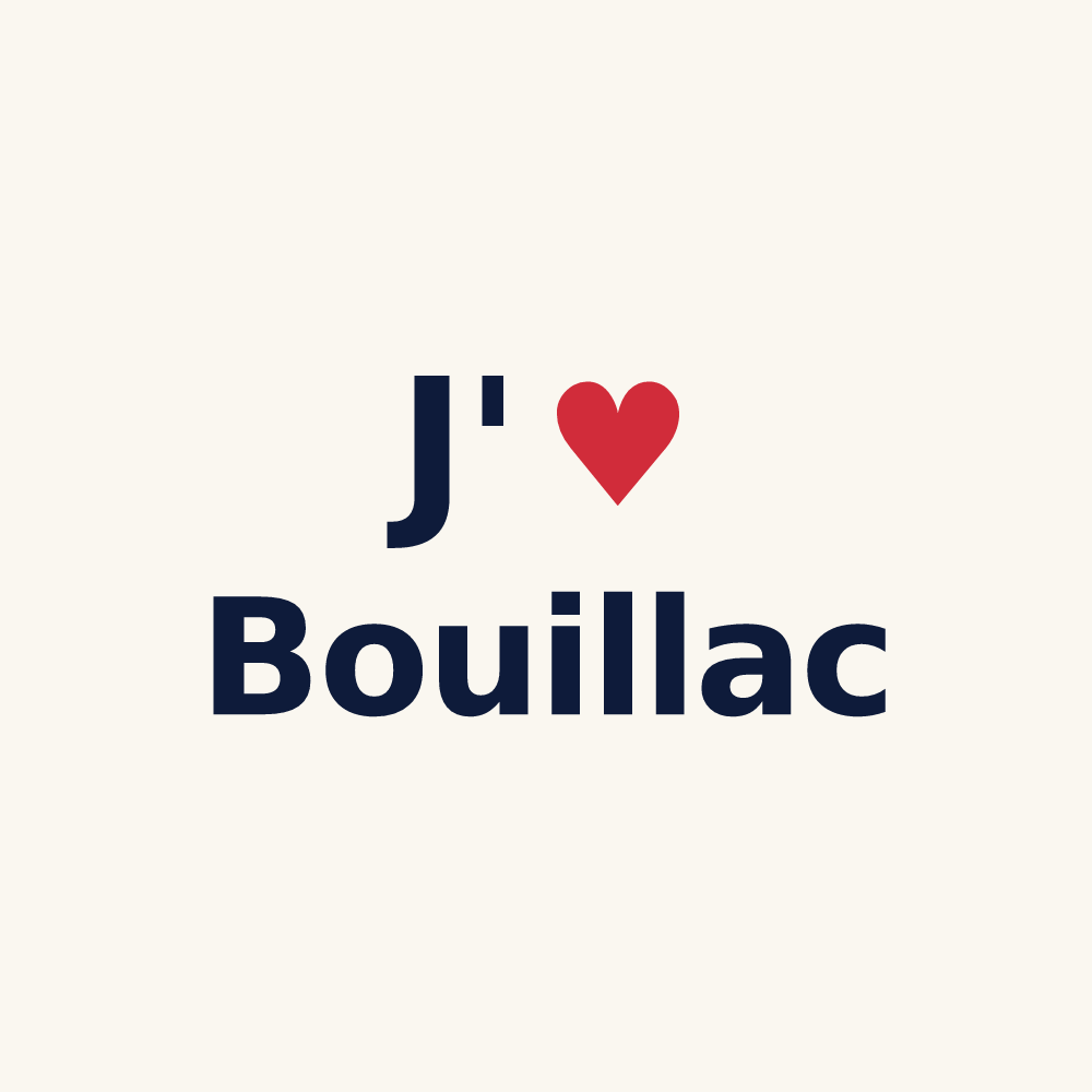 Tasse personnalisée Bouillac — design J'aime Bouillac
