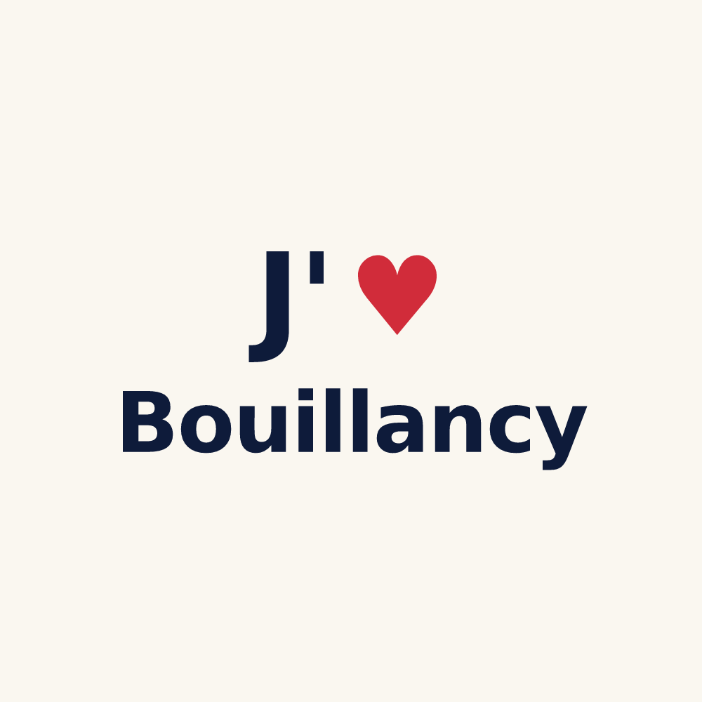 Tasse personnalisée Bouillancy — design J'aime Bouillancy