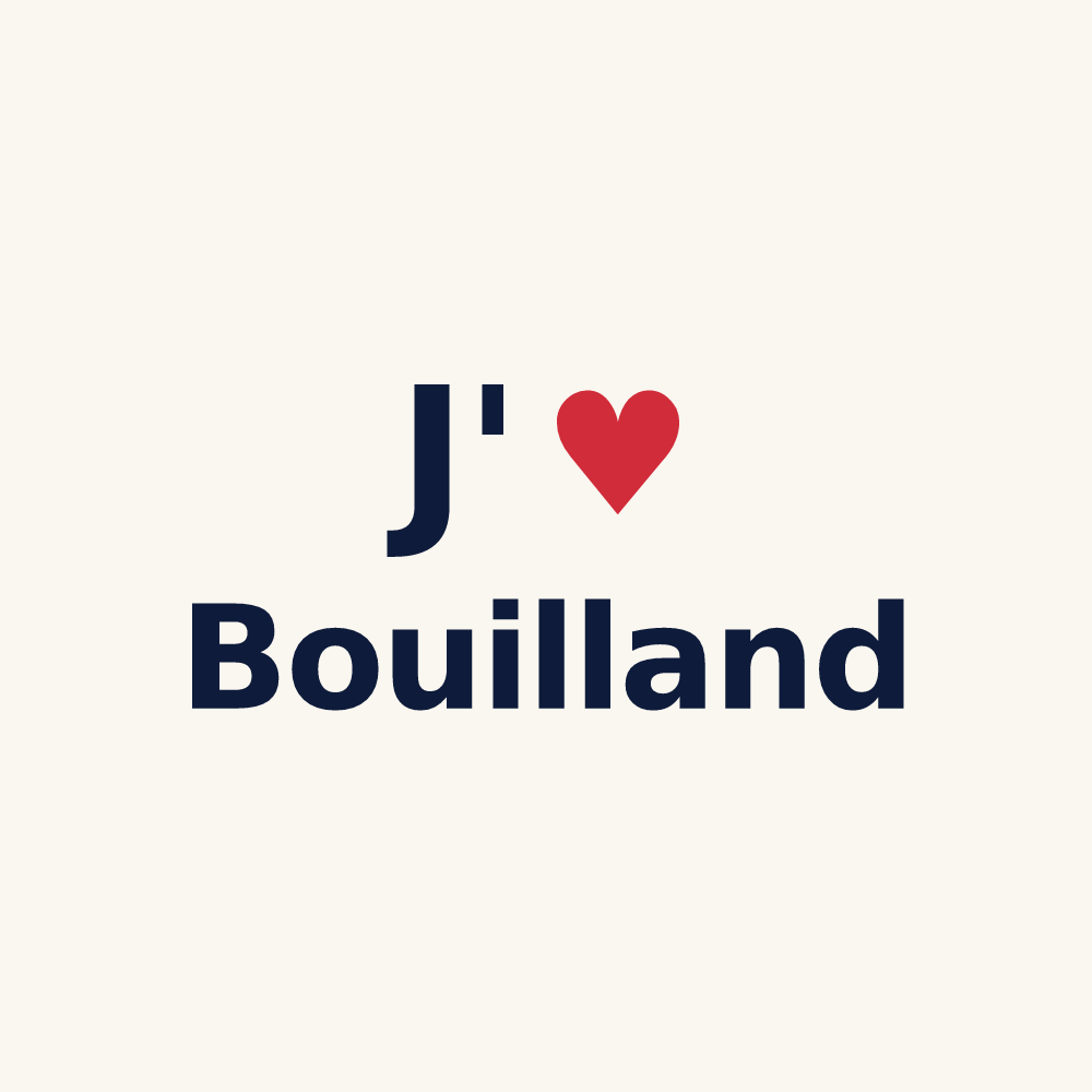 Tasse personnalisée Bouilland — design J'aime Bouilland