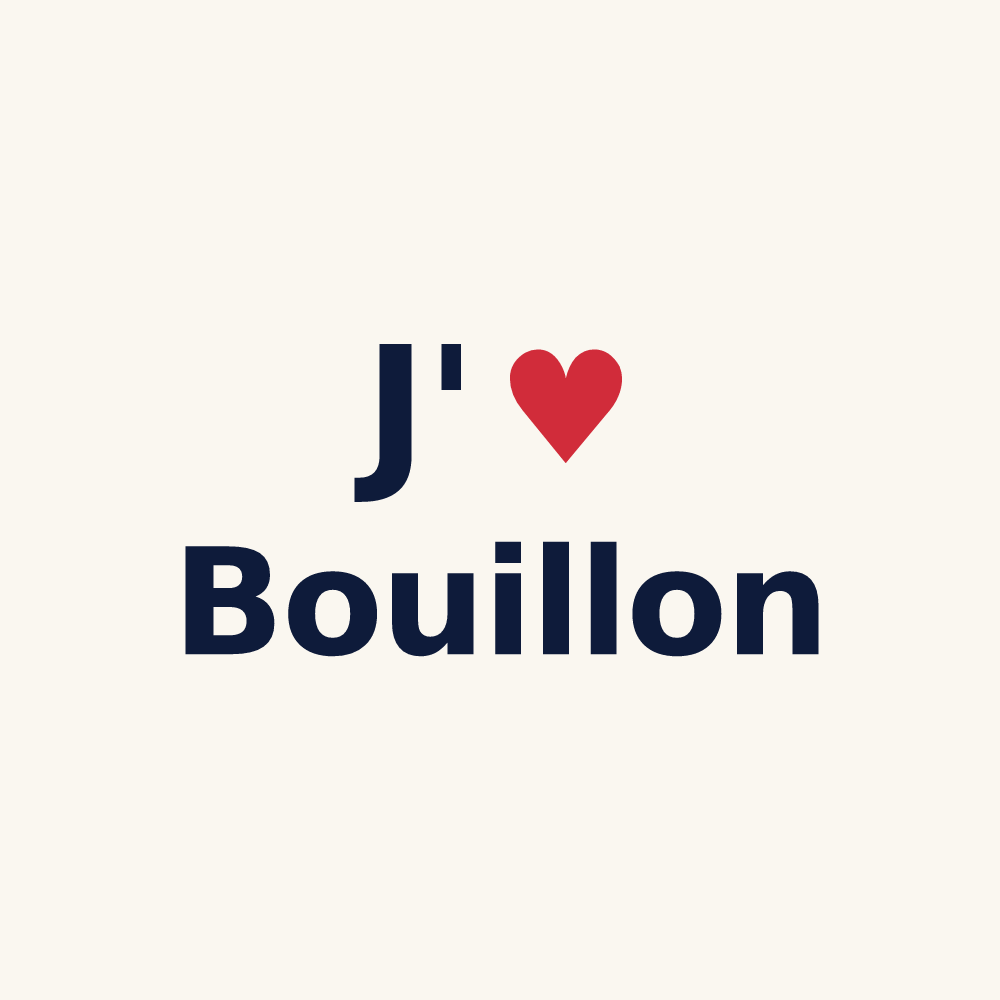 Tasse personnalisée Bouillon — design J'aime Bouillon