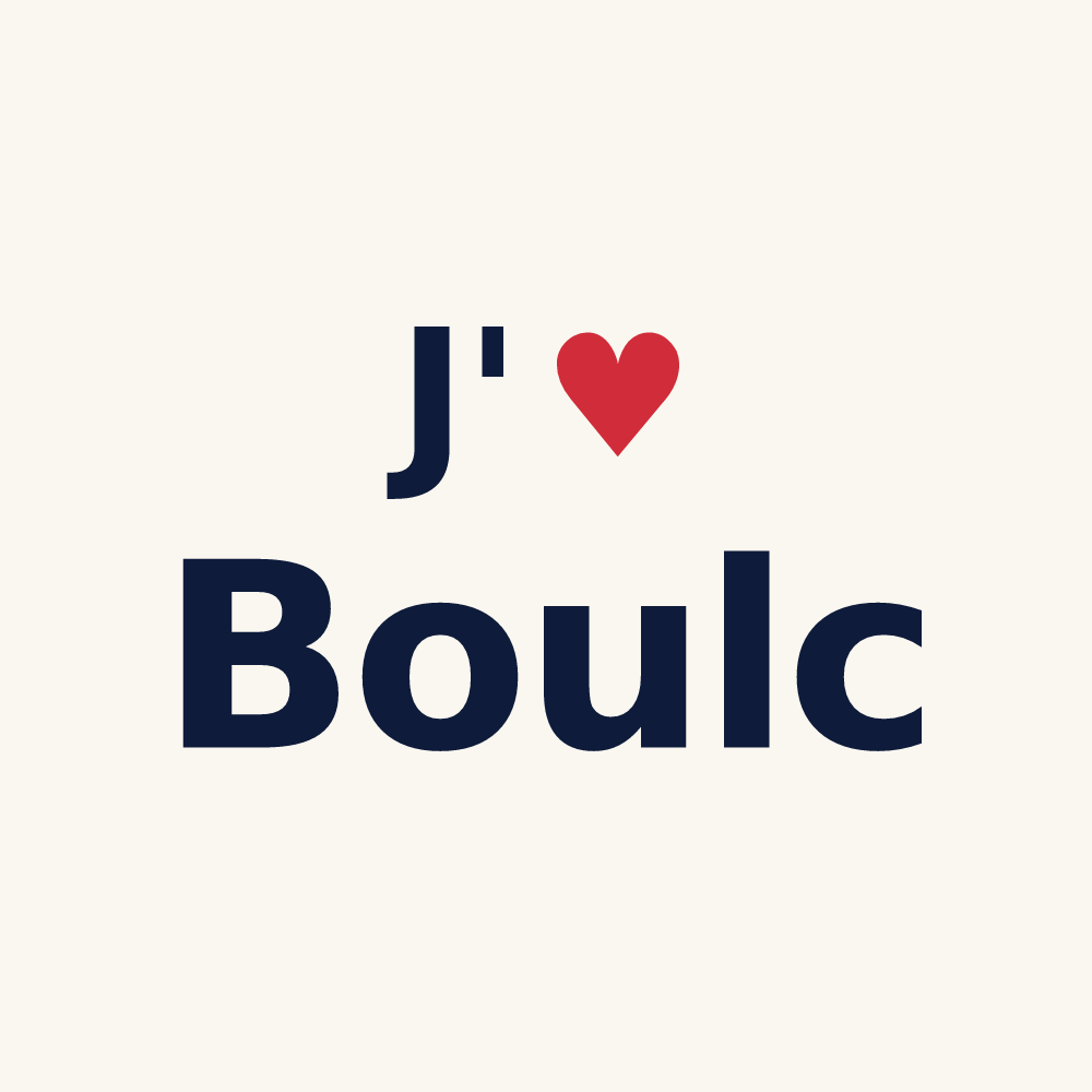 Tasse personnalisée Boulc — design J'aime Boulc