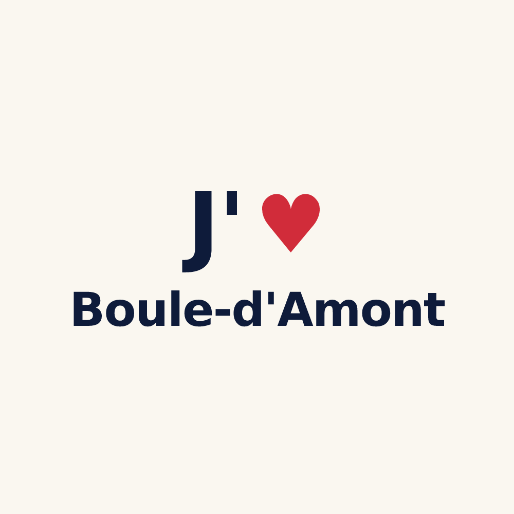 Tasse personnalisée Boule-d'Amont — design J'aime Boule-d'Amont