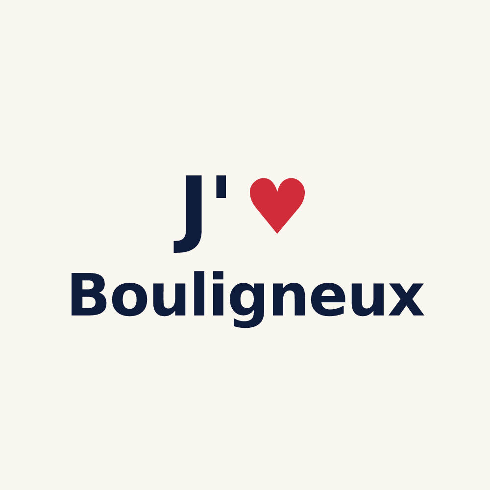 Tasse personnalisée Bouligneux — design J'aime Bouligneux