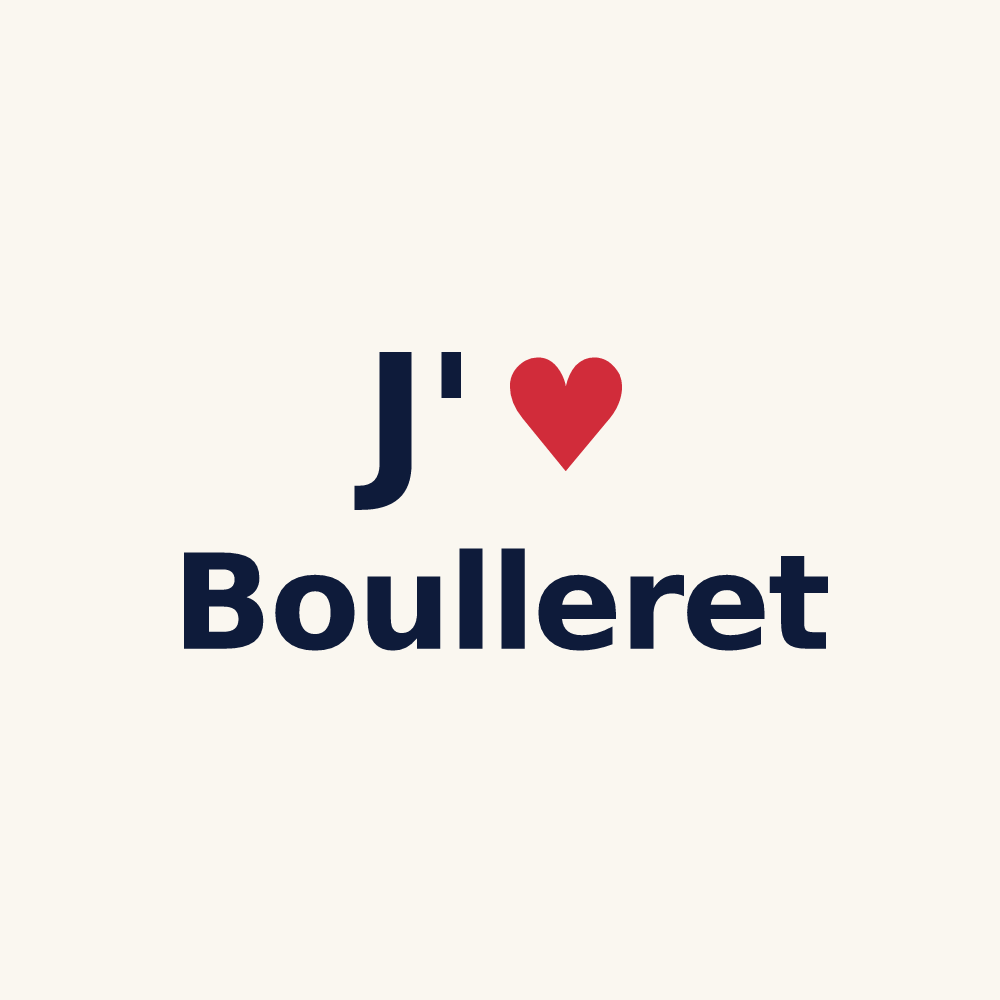 Tasse personnalisée Boulleret — design J'aime Boulleret