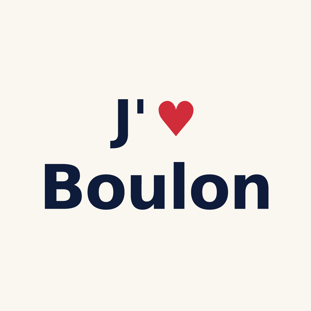 Tasse personnalisée Boulon — design J'aime Boulon