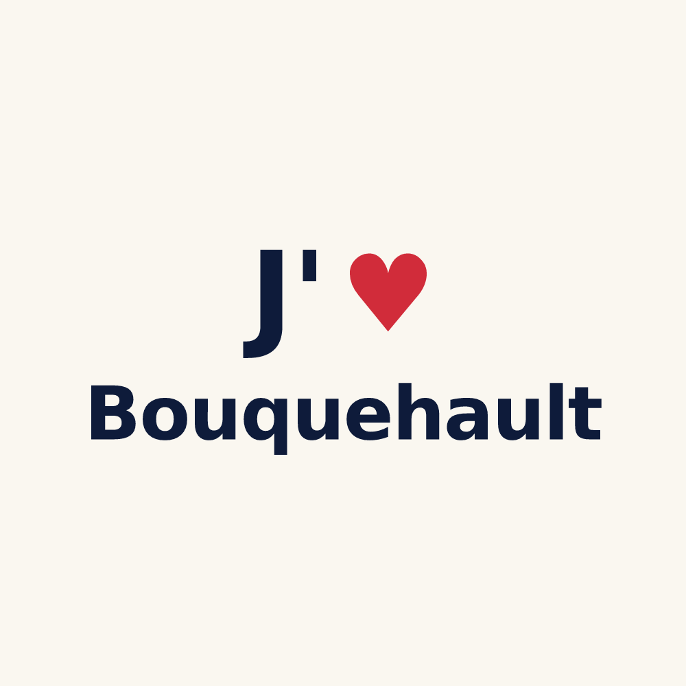 Tasse personnalisée Bouquehault — design J'aime Bouquehault