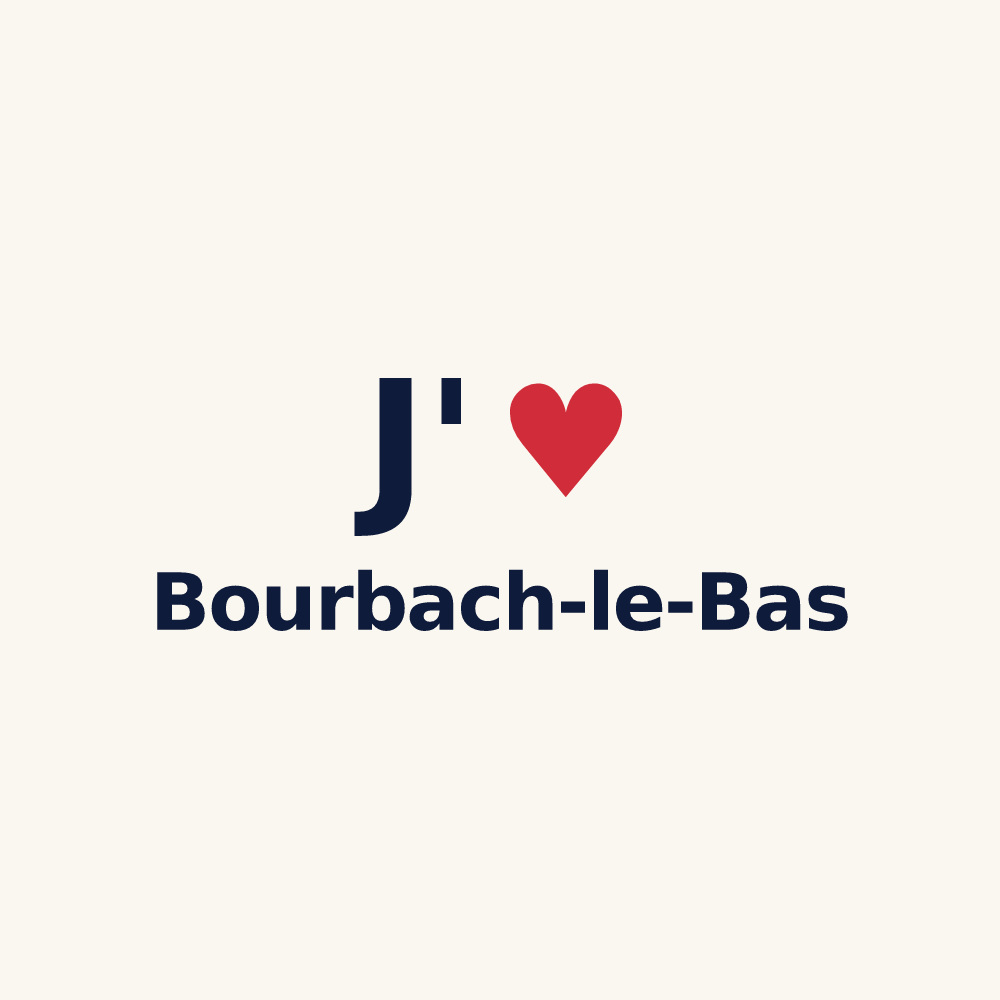 Tasse personnalisée Bourbach-le-Bas — design J'aime Bourbach-le-Bas