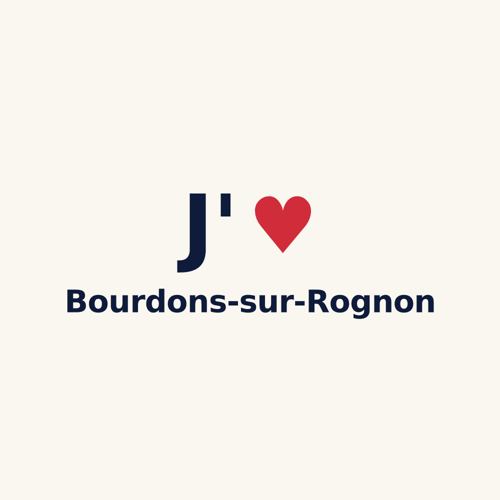 Tasse personnalisée Bourdons-sur-Rognon — design J'aime Bourdons-sur-Rognon