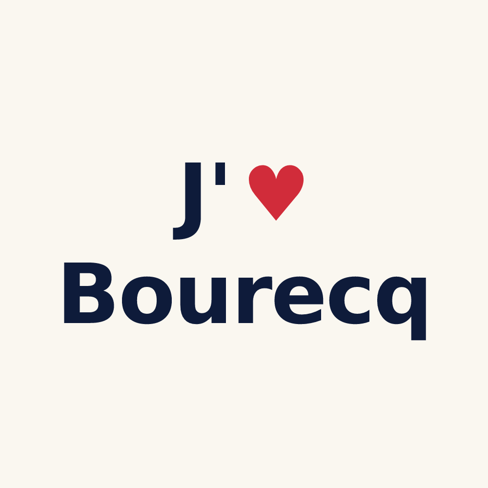 Tasse personnalisée Bourecq — design « J'aime Bourecq » imprimé sur la tasse