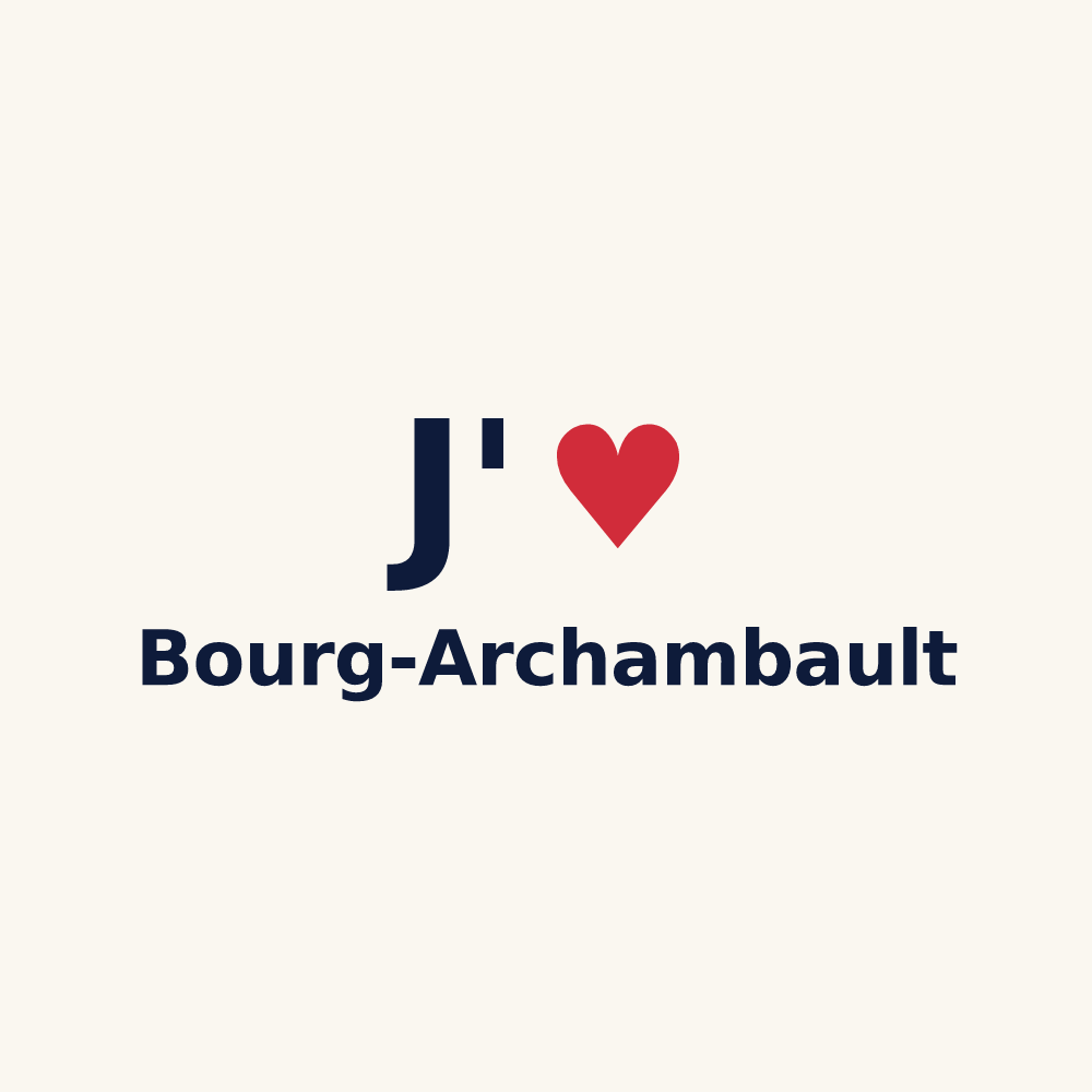 Tasse personnalisée Bourg-Archambault — design J'aime Bourg-Archambault