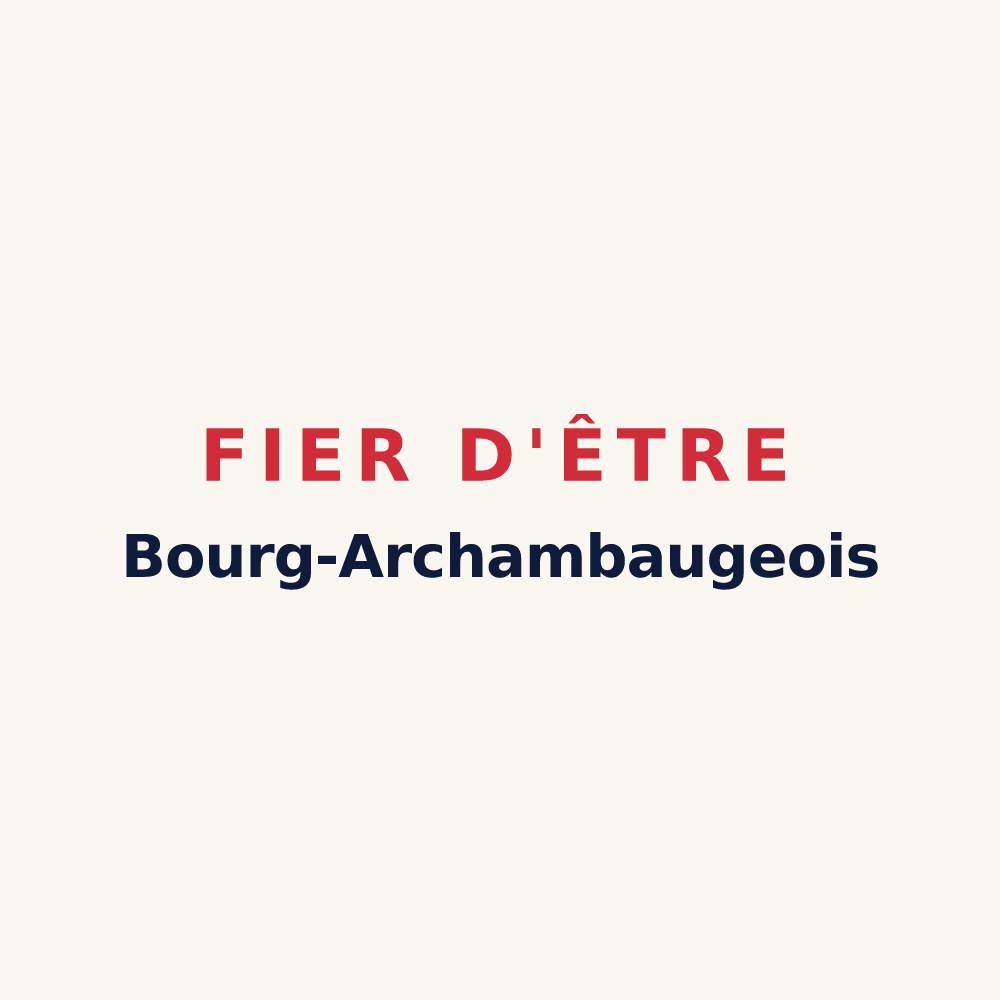 Tasse « Fier d'être Bourg-Archambaugeois » — design pour Bourg-Archambault