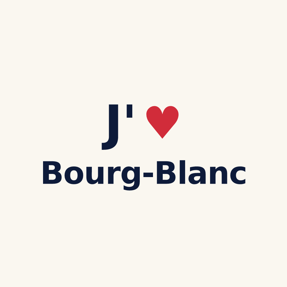 Tasse personnalisée Bourg-Blanc — design J'aime Bourg-Blanc