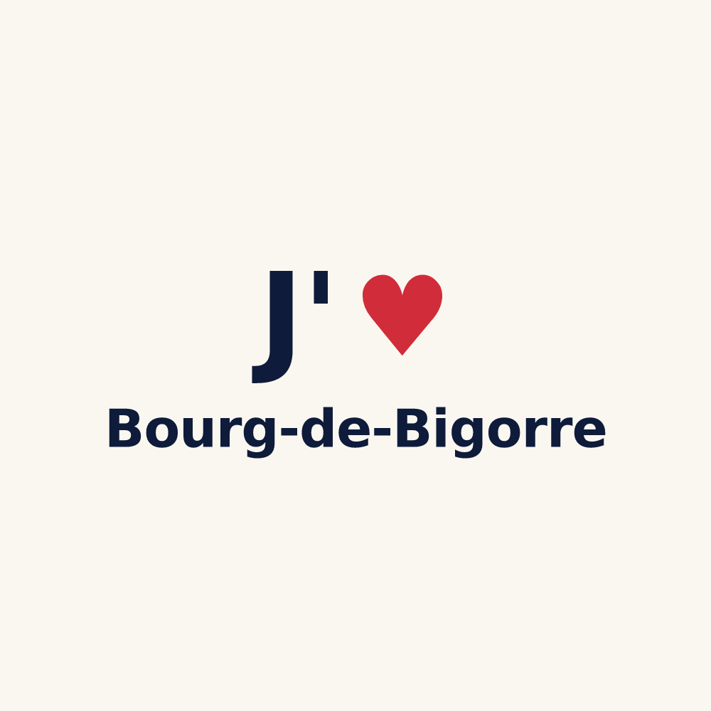 Tasse personnalisée Bourg-de-Bigorre — design J'aime Bourg-de-Bigorre