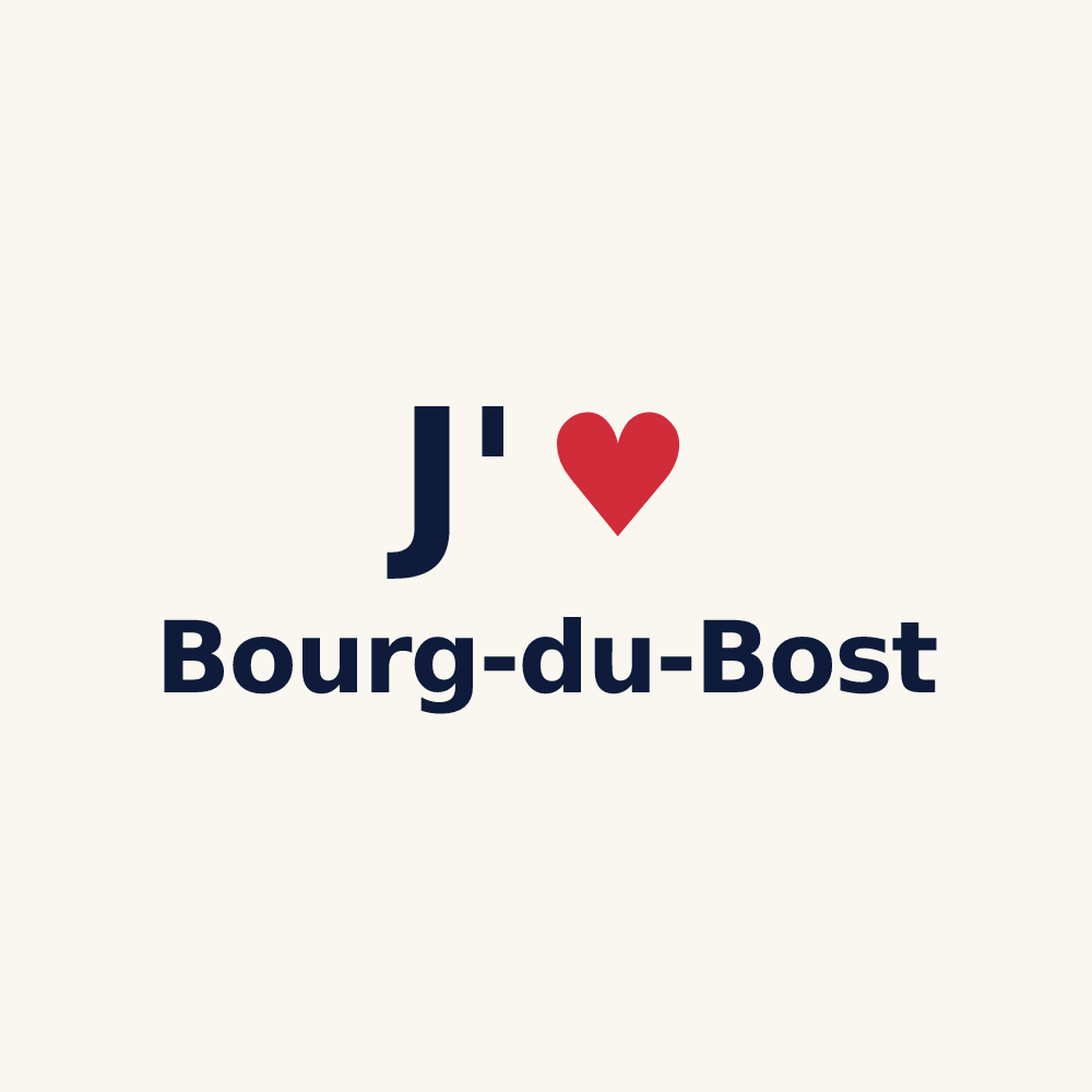 Tasse personnalisée Bourg-du-Bost — design J'aime Bourg-du-Bost