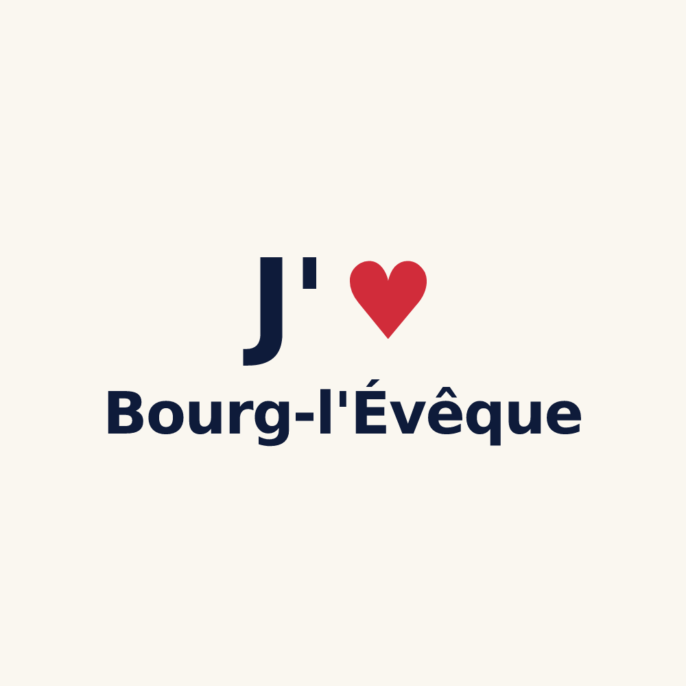 Tasse personnalisée Bourg-l'Évêque — design J'aime Bourg-l'Évêque