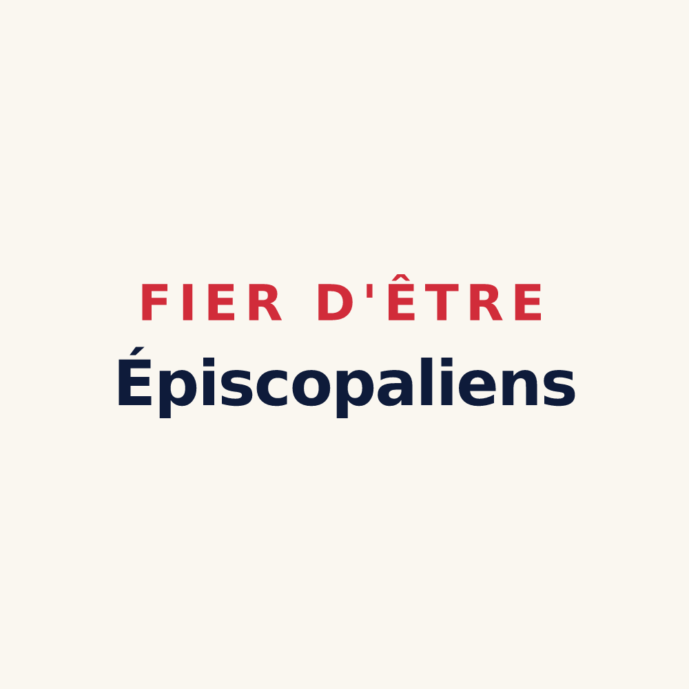 Tasse « Fier d'être Épiscopaliens » — design pour Bourg-l'Évêque