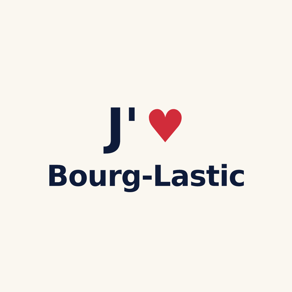 Tasse personnalisée Bourg-Lastic — design J'aime Bourg-Lastic