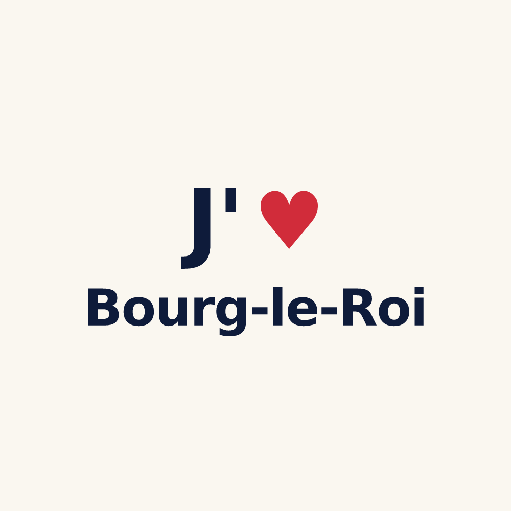 Tasse personnalisée Bourg-le-Roi — design J'aime Bourg-le-Roi