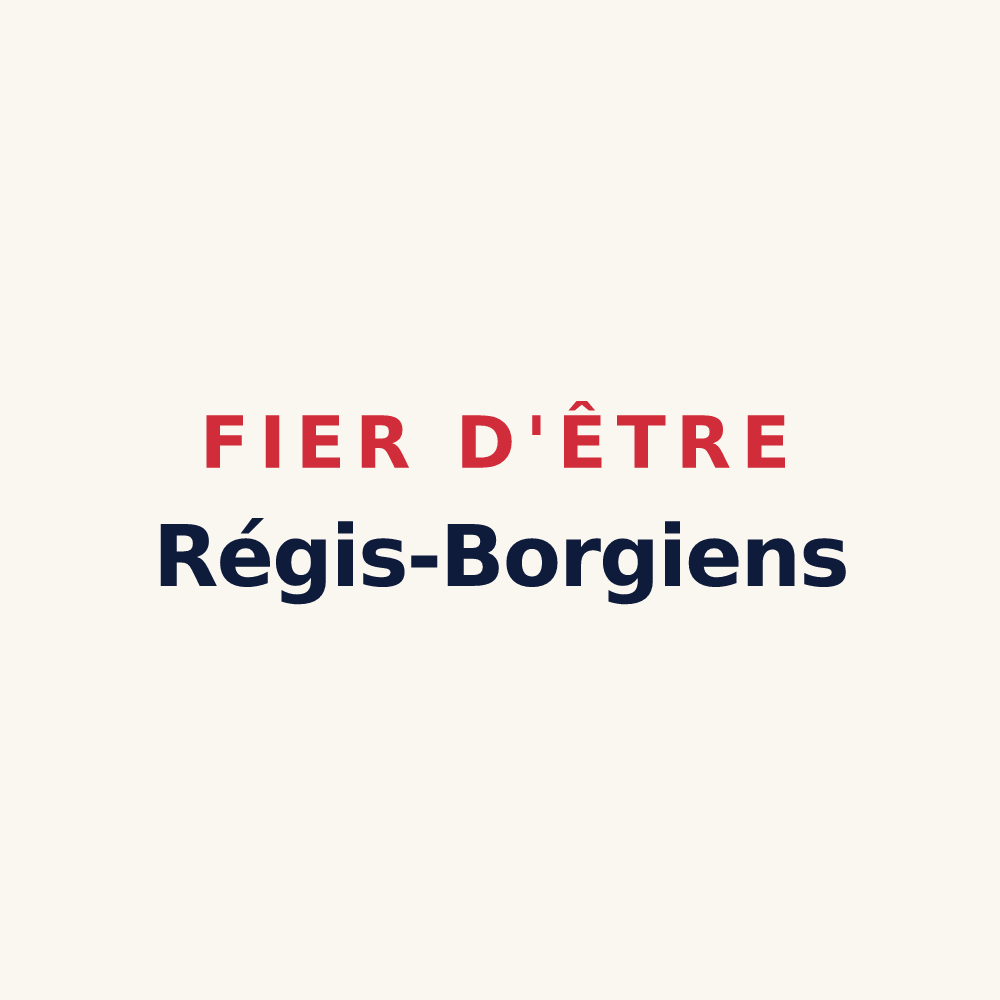 Tasse « Fier d'être Régis-Borgiens » — design pour Bourg-le-Roi