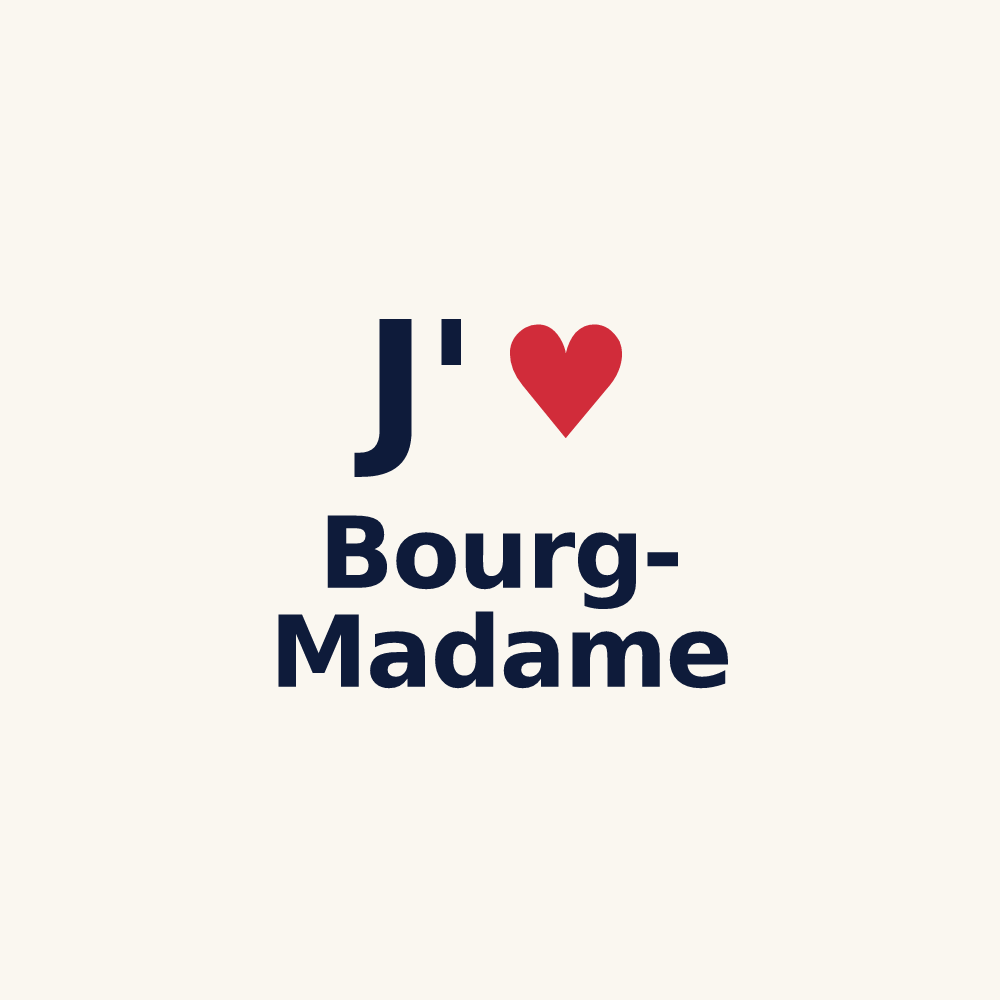 Tasse personnalisée Bourg-Madame — design J'aime Bourg-Madame